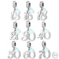 Pandora fitting 13th, 16th, 18th, 21st, 30th, 40th, 50th, 60th or 70th Birthday Charm 925 Sterling Silver & Opal