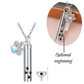 Engraved Cat / Dog Paw Cylinder Ashes Urn Necklace 925 Sterling Silver self-fill memorial