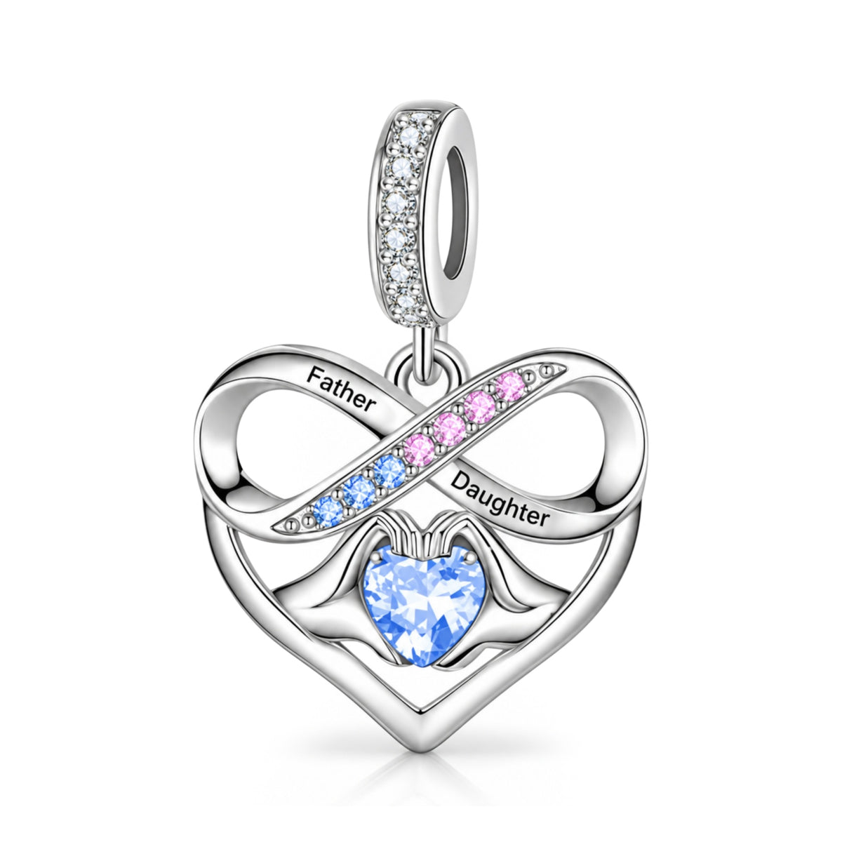 Pandora fitting Dad & Daughter Infinity Charm 925 Sterling Silver
