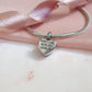 Engraved Ashes Heart Dangle Charm Silver or Rose Gold