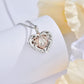 Cremation Ashes Butterfly Heart Necklace 925 Sterling Silver & Rose Gold