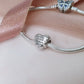 Angel Wings Heart Charm 925 Sterling Silver & Rose Gold