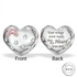 Angel Wings Heart Charm Genuine 925 Sterling Silver  - Your wings were ready but my heart was not - fits Pandora