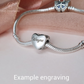 Engraved Ashes & Resin Heart Charm 925 Sterling Silver