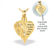 Engraved Gold Cremation Ashes Angel Wing Heart Urn Necklace Self Fill Keepsake