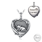 Pet Cat Angel Wings Cremation Ashes Necklace Urn 925 Sterling Silver Memorial