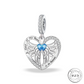 Angel Wing Heart Charm 925 Sterling Silver