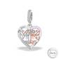 Big Sister / Little Sister Family Tree Charm 925 Sterling Silver & Rose Gold (fits pandora )