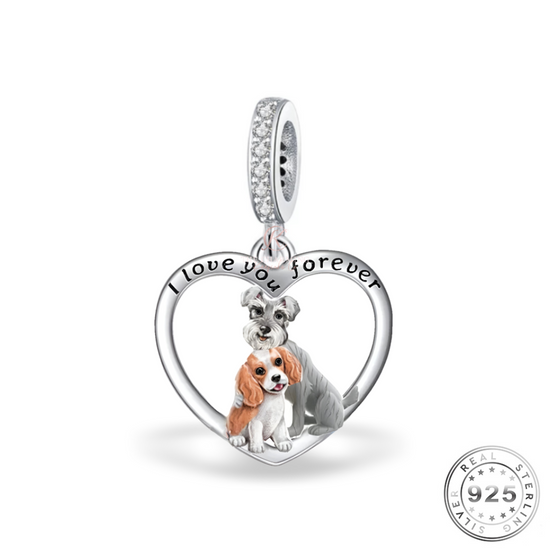 Lady & The Tramp Charm 925 Sterling Silver & Rose Gold