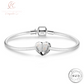 Breloque coeur père et fille en argent sterling 925 - Je t&