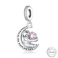 Sloth Charm I Love You To The Moon & Back 925 Sterling Silver (fits pandora)