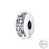 Pink Crystal Clip Stopper Charm 925 Sterling Silver fits pandora