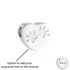 Engraved Pet Dog / Cat Ashes Paw Prints Charm Silver urn memorial