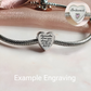 Engraved Bridesmaid Charm 925 Sterling Silver- Personalised ( fits pandora )