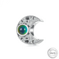 Stimmungsstein-Mond-Charm aus 925er Sterlingsilber