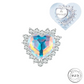Crystal Heart Charm 925 Sterling Silver - &