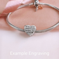 Engraved 21st Birthday Charm 925 Sterling Silver- Personalised With Your Text