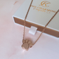 Engraved Pet Dog / Cat Cremation Ashes Paw Urn Necklace Rose Gold