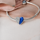 Cendres gravées et breloque coeur en résine en argent sterling 925