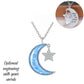 Ashes & Resin Moon Star Necklace 925 Sterling Silver Engraved Memorial Mum Dad Husband Nana Grandad Baby