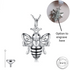 Engravable Bee Ashes Urn Necklace 925 Sterling Silver - Personalised self fill