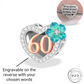 Engraved 60th Birthday Charm 925 Sterling Silver- Personalised With Your Text ( fits pandora )