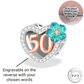 Engraved 50th Birthday Charm 925 Sterling Silver- Personalised With Your Text ( fits pandora )