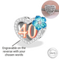 Engraved 40th Birthday Charm 925 Sterling Silver- Personalised With Your Text ( fits pandora )