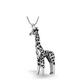 Silver Giraffe Cremation Ashes Necklace Urn Memorial