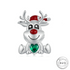 Christmas Reindeer Charm 925 Sterling Silver fits pandora