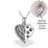 Engraved Pet Dog / Cat Ashes Angel Wing Paw Urn Necklace Silver self fill