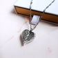 Engraved Cremation Ashes Angel Wing Heart Urn Necklace Silver