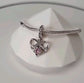 Charm pendentif coeur père et fille en argent sterling 925 - Forever Love