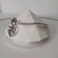 Father & Daughter Heart Dangle Charm 925 Sterling Silver