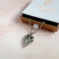Engraved Baby / Infant Footprints Ashes Angel Wing Necklace Urn Silver