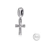 Cross Dangle Charm 925 Sterling Silver