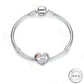 Dad Heart Charm 925 Sterling Silver - I Love You to the Moon & Back