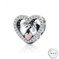 Holding Hands Love Heart Charm 925 Sterling Silver - Pinky Promise