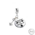 Strong Women Lift Each Other Up & Dumbbell Charm 925 Sterling Silver fits pandora