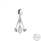 Kitchen Utensils Cooking Charm 925 Sterling Silver
