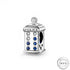Police Phone Box Charm 925 Sterling Silver - Dr Who Time Machine fits pandora