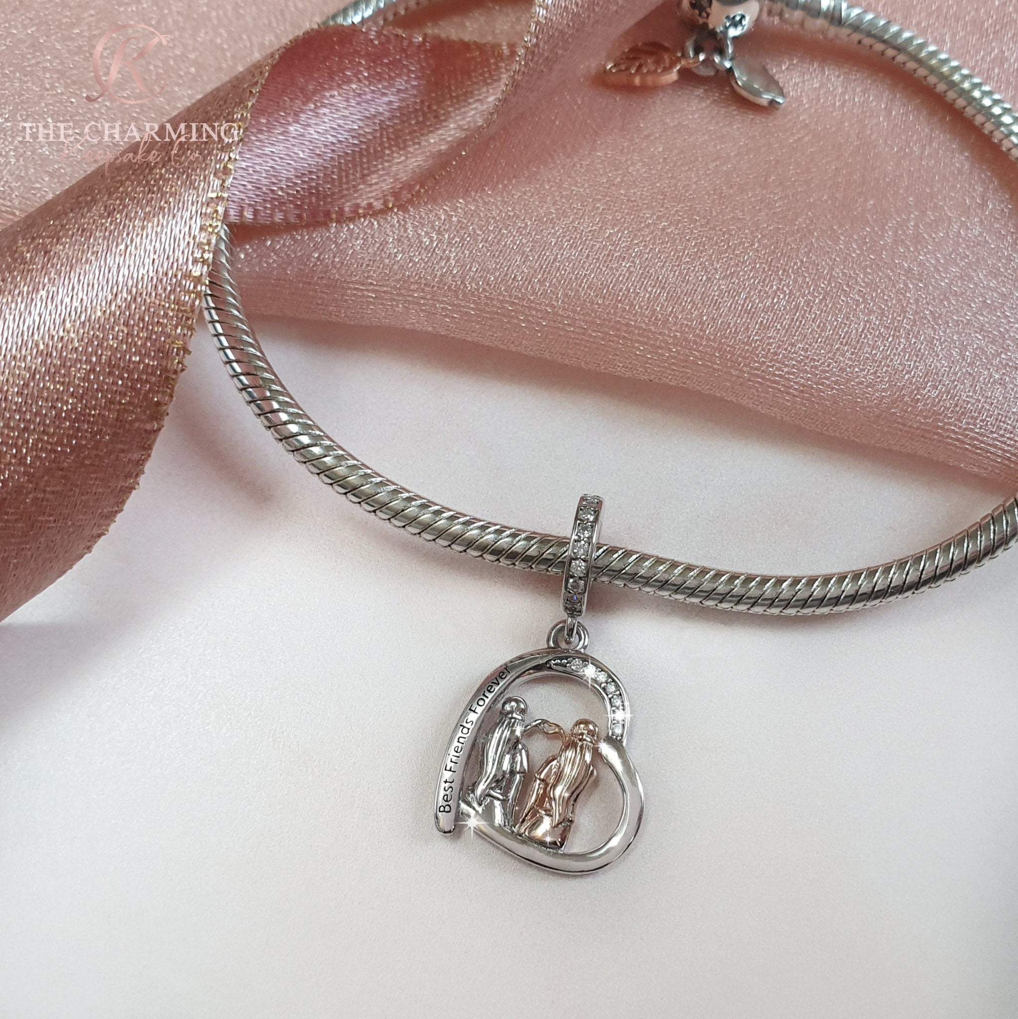 Rose gold best friend pandora clearance charm