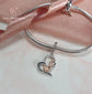 Couple in Love Charm 925 Sterling Silver & Rose Gold