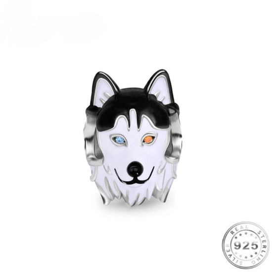 Husky-Anhänger aus 925er Sterlingsilber