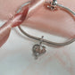 I Love Music Heart Charm 925 Sterling Silver & Rose Gold