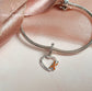 Orange Ribbon Charm 925 Sterling Silver - Racism Awareness OR Leukemia / Cancer