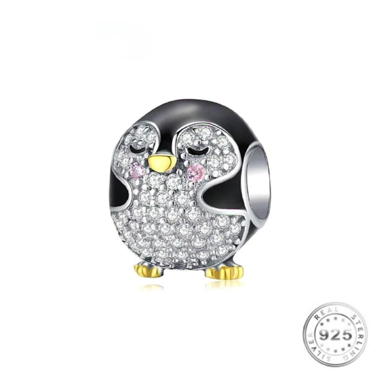 Penguin Charm 925 Sterling Silver fits pandora