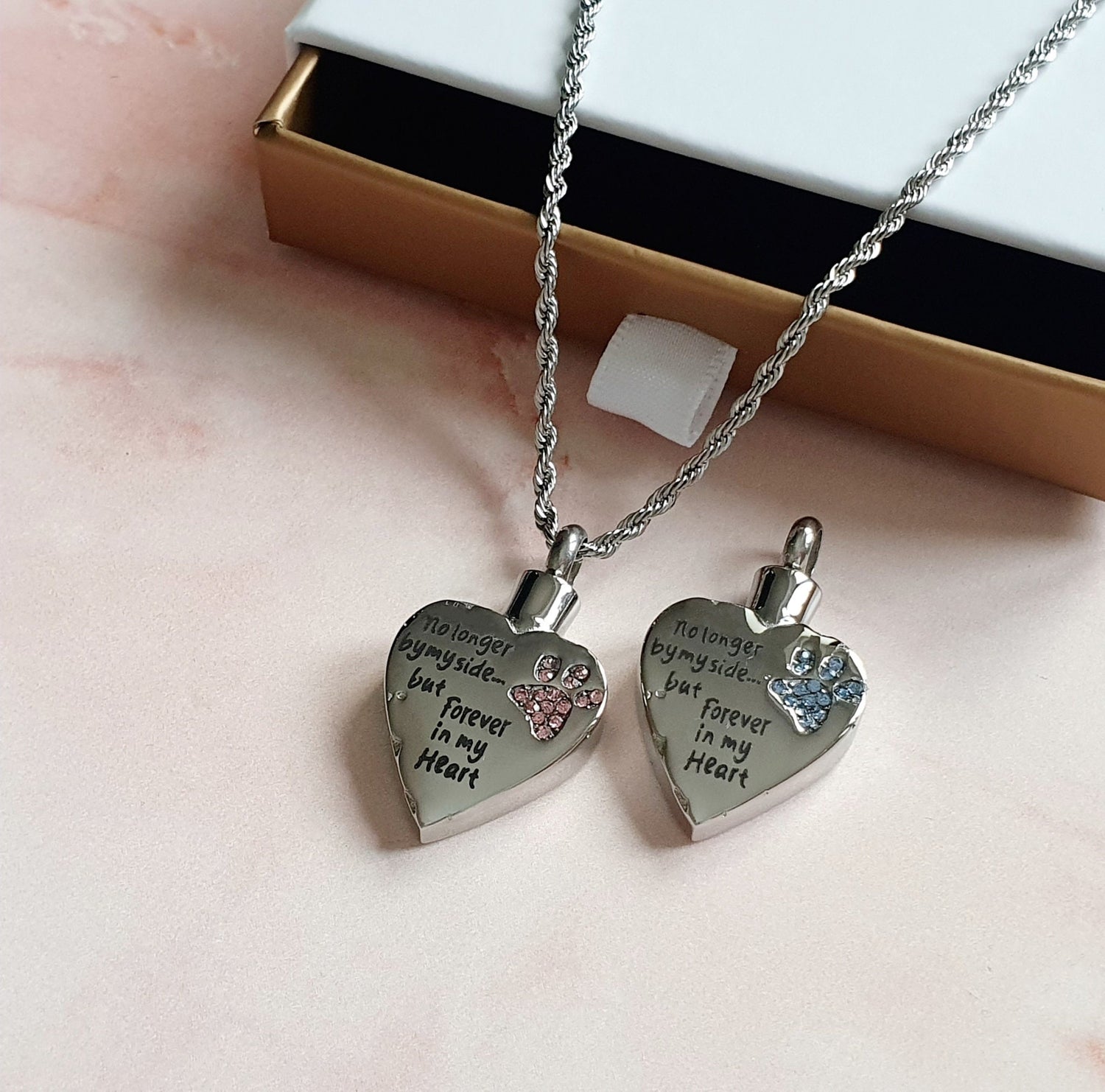Self Fill Cremation Ashes Angel Wing Heart Necklace Stainless Steel Memorial Mum Dad Nana Grandad Grandma Pet 