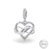 Father & Daughter Infinity Heart Dangle Charm 925 Sterling Silver fits pandora