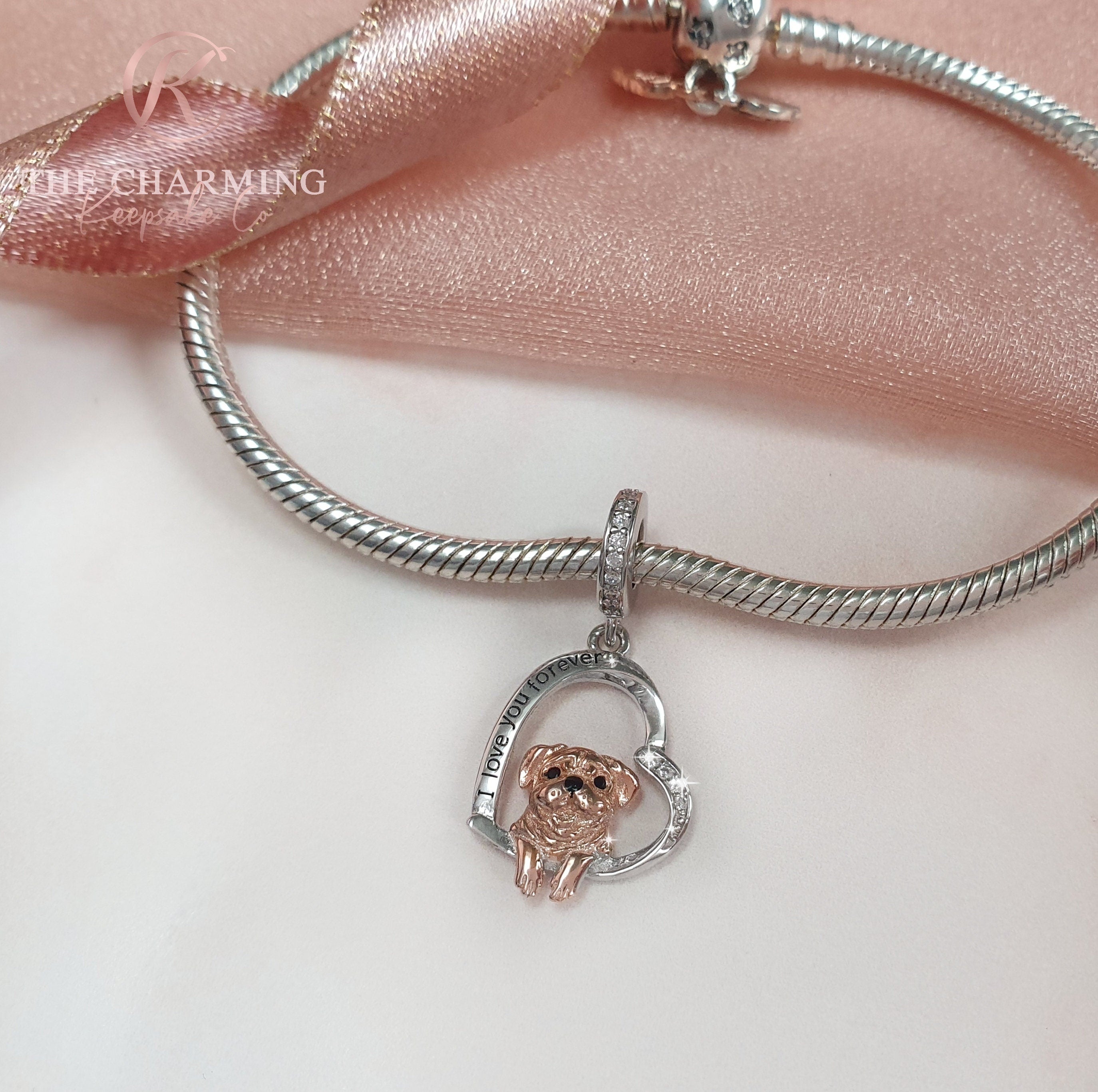 Pug charm shop for pandora bracelet